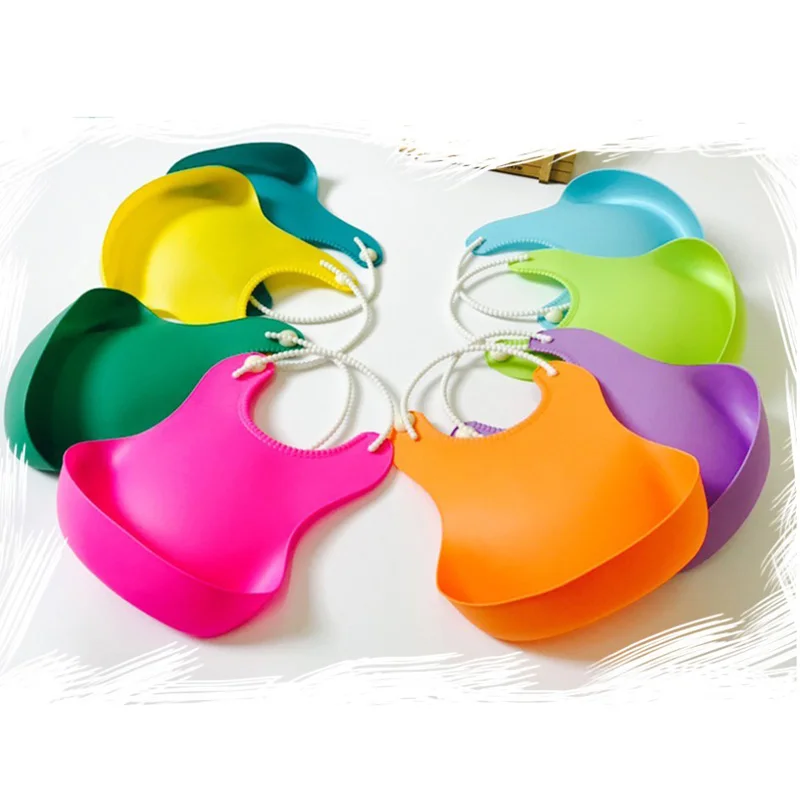 Слюнявчик для новорожденных мягкий водонепроницаемый из силикагеля V-TREE |