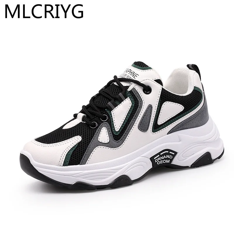 

2021 Spring Breathable Mesh Women's Vulcanized Shoes Fashion Lace-up Women Shoes Outdoor Comfortable Casual Shoes Zapatos Mujer