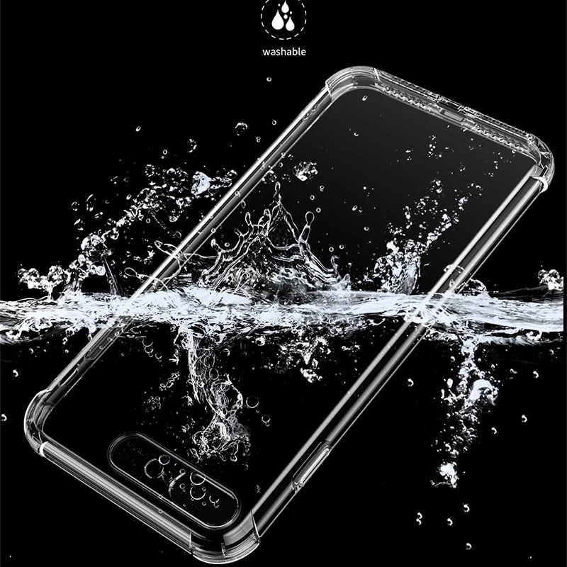 Ударопрочный силиконовый чехол для iPhone 6 6S 7 8 Plus 2019 X XS Max прозрачный мягкий из ТПУ