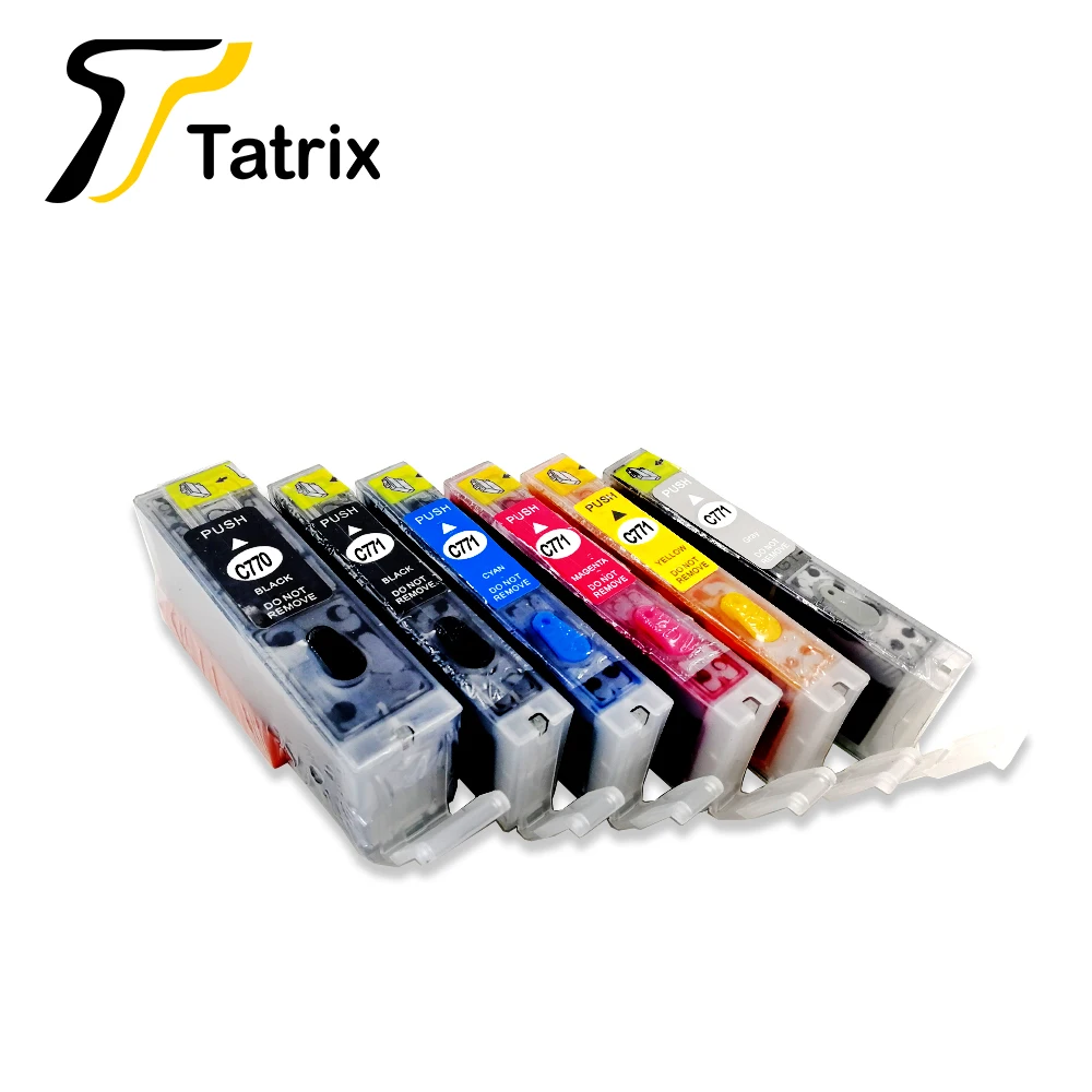 Tatrixмногоразовый чернильный картридж для PGI770 CLI771 PGI 770 Canon Pixma MG5770 MG6870 MG7770 TS5070 TS6070