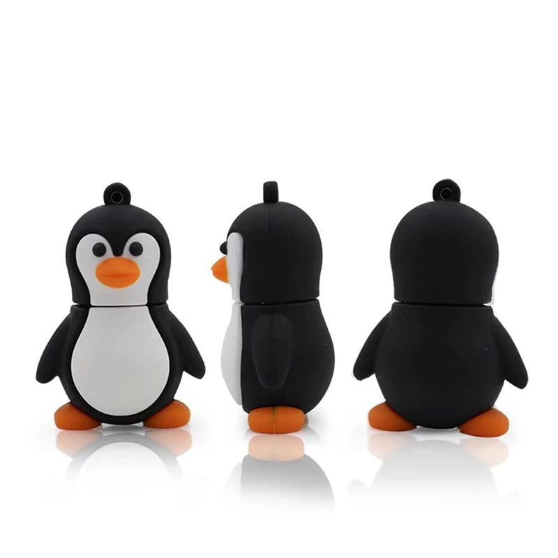 Милые животные флешки 128 ГБ USB флеш накопитель 1Гб ТБ 512 256 флэш Забавный Пингвин