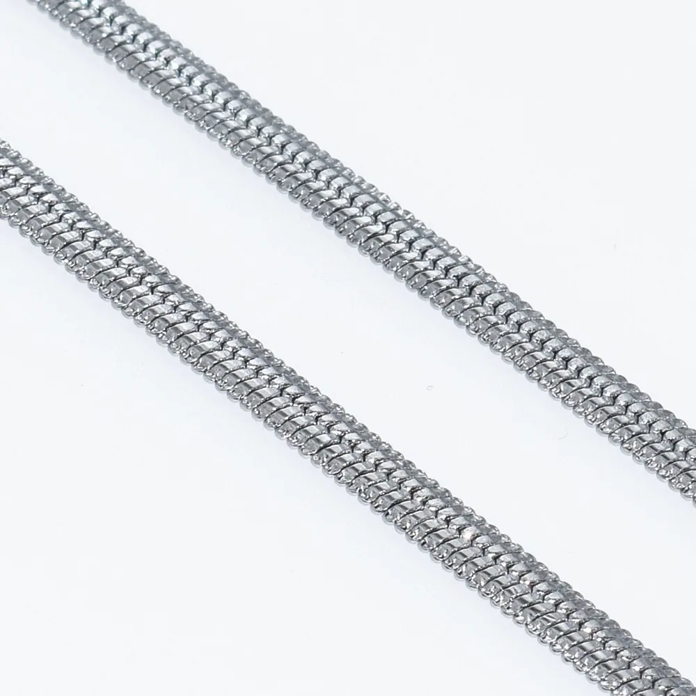 18 дюймов 3 мм Широкое Ожерелье из нержавеющей стали звеньевая цепь мужское