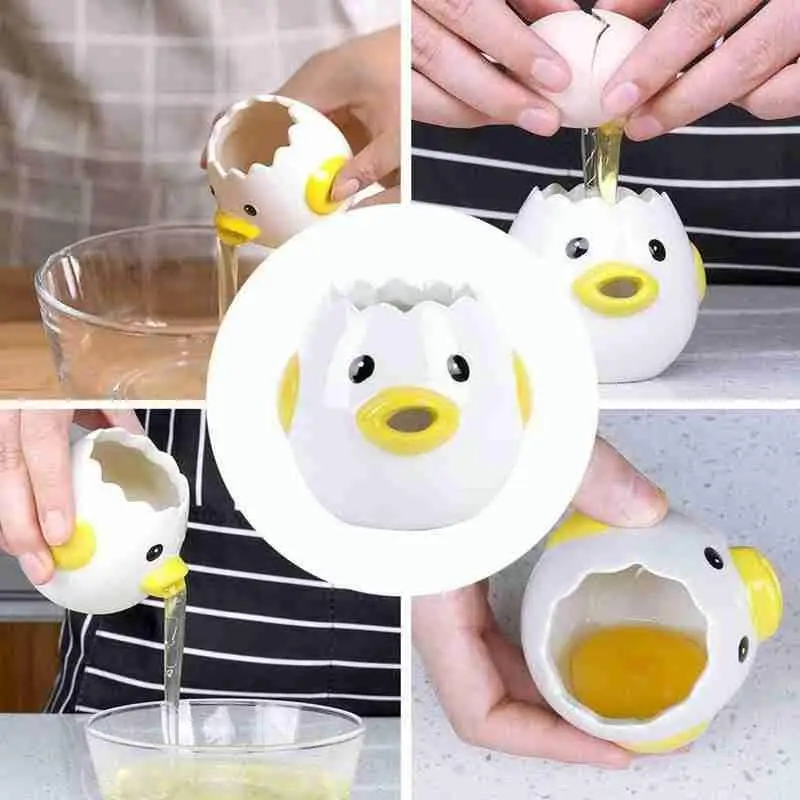 

Cutest Chicken Ceramic Egg White Separator Creative Yolk Baking Filter Accessories Kitchen Egg Separator Protein Tools Prac D2I3