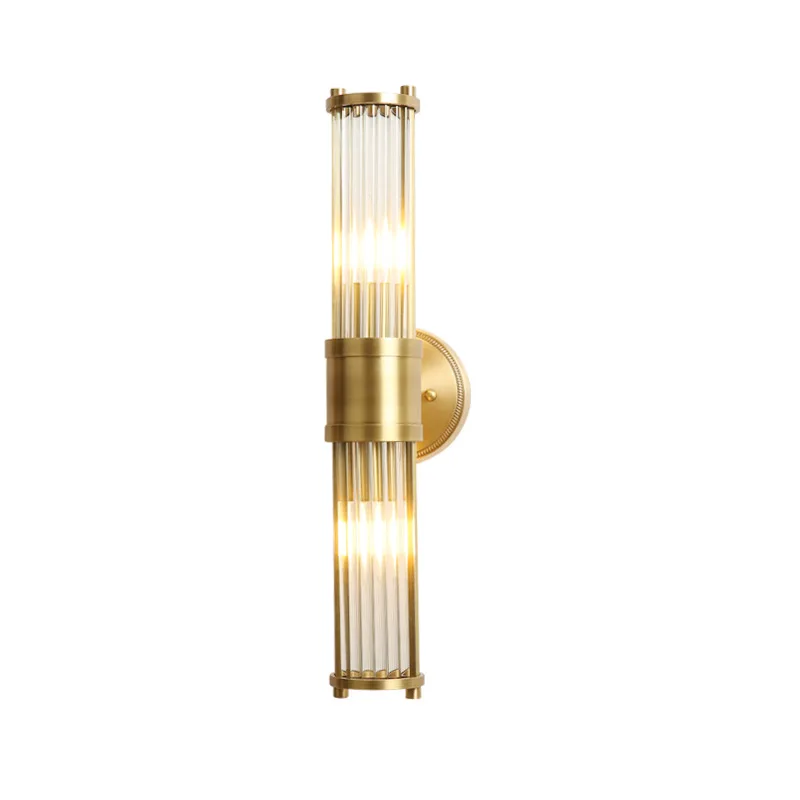 

North style modern simple creative wall lamp living room study bedroom bedside Crystal background wall light luxury wall lamp