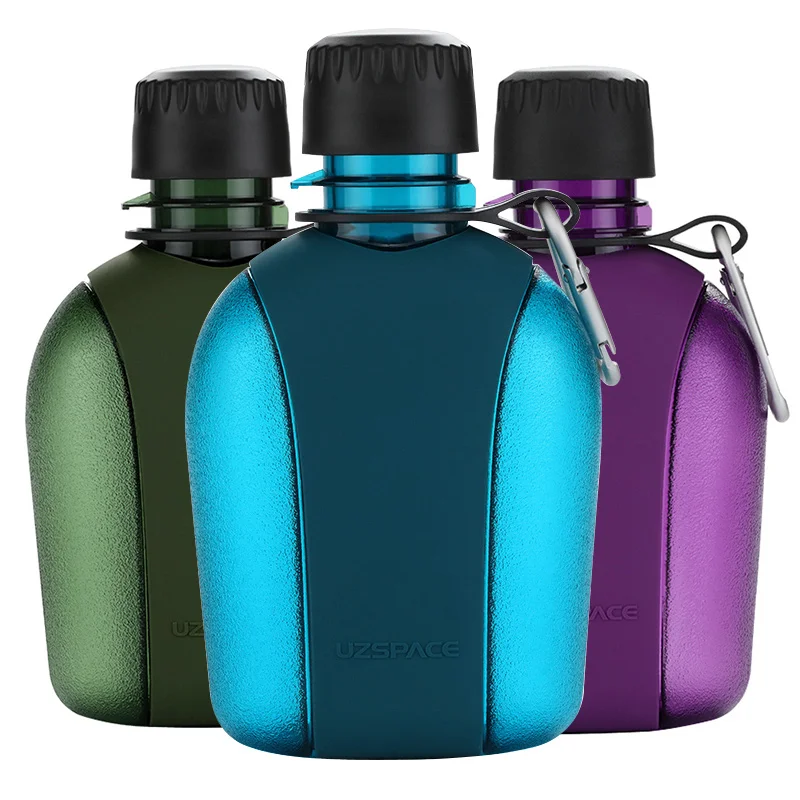 Военная бутылка для воды UZSPACE, шейкер для протеина, спортивный пластиковый чайник 500/600/1000 мл, экологически чистый Тритан, не содержит БФА
