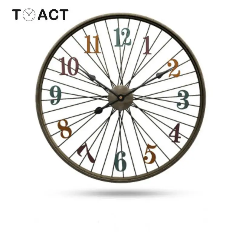 Большие настенные часы в стиле ретро винтажные уникальные железные