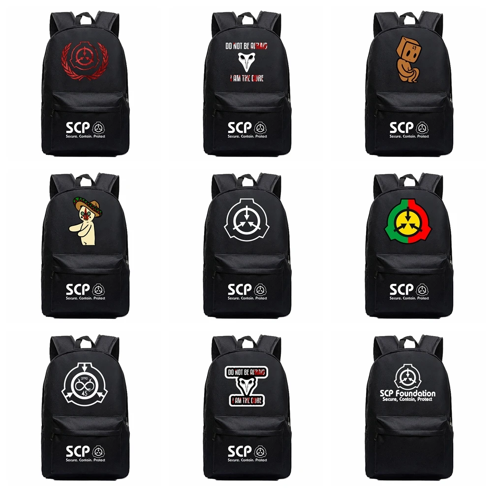 SCP специальные процедуры сдерживания фонда рюкзак черный аниме-сумки Косплей