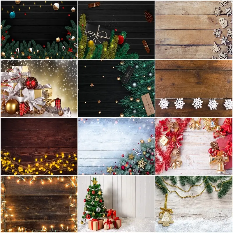 

Art Fabric Christmas Backdrop for Photography Christmas Gift Photo Backgrounds Photocall Props 210317STY-04