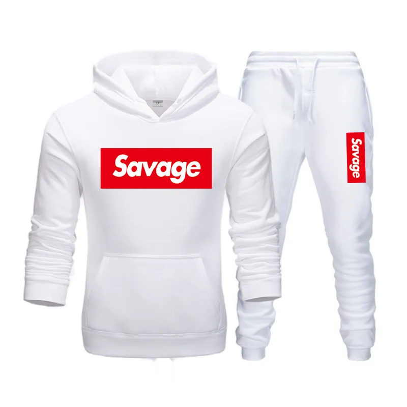 

Hoodie spring and autumn models 2021 new style with clothes trend men's sports two-piece suit classic brand printing