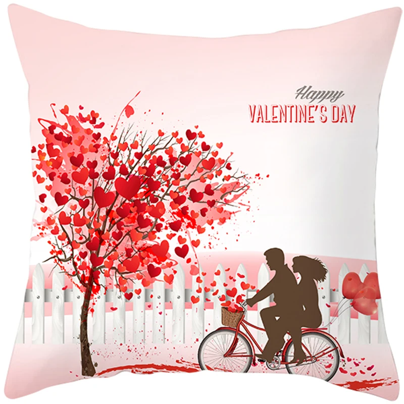 Funda de almohada de decoraci&oacute;n del D&iacute;a de San Valent&iacute;n, cubierta de coj&iacute;n para sof&aacute;, cama, decoraci&oacute;n del hogar, Torre Eiffel, 45x45cm-4