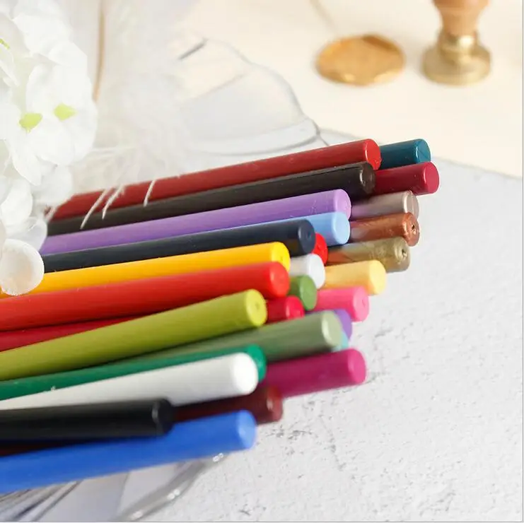 16 шт. винтажные золотистые палочки для запечатывания восковые фитили почты писем