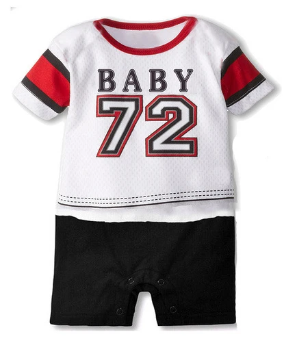 Clearance Sale Summer Baby Boy Rompers Short Sleeve Football Toddler Clothes Newborn Boys Sport Clothing Set Infant Jumpsuits |