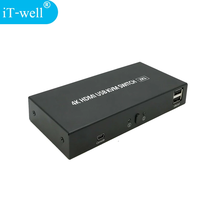 USB HDMI KVM переключатель 2 порта 4K разделитель сплиттер коробка для обмена принтером
