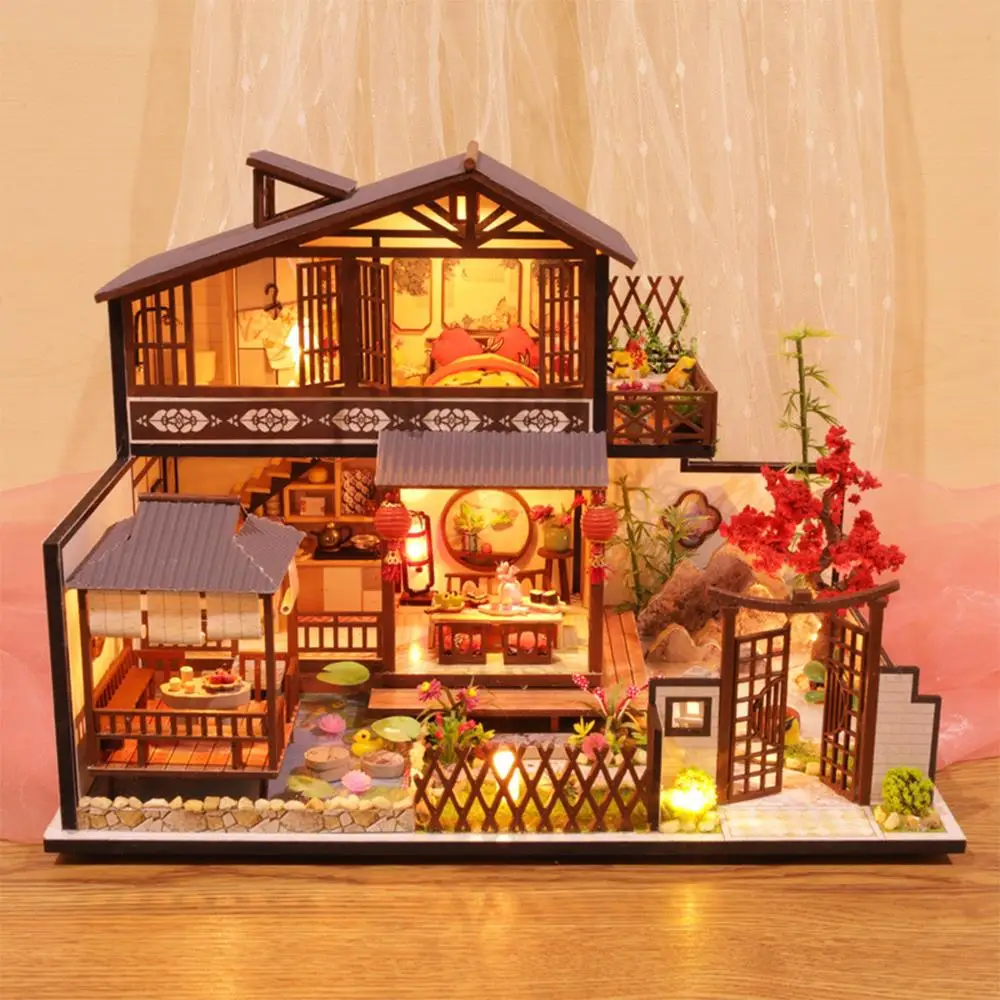 

Educational with LED DIY House DIY Crystal Ball Handicrafts Novelty Handmade Decoration Lovely Gift Toy Miniature Furniture