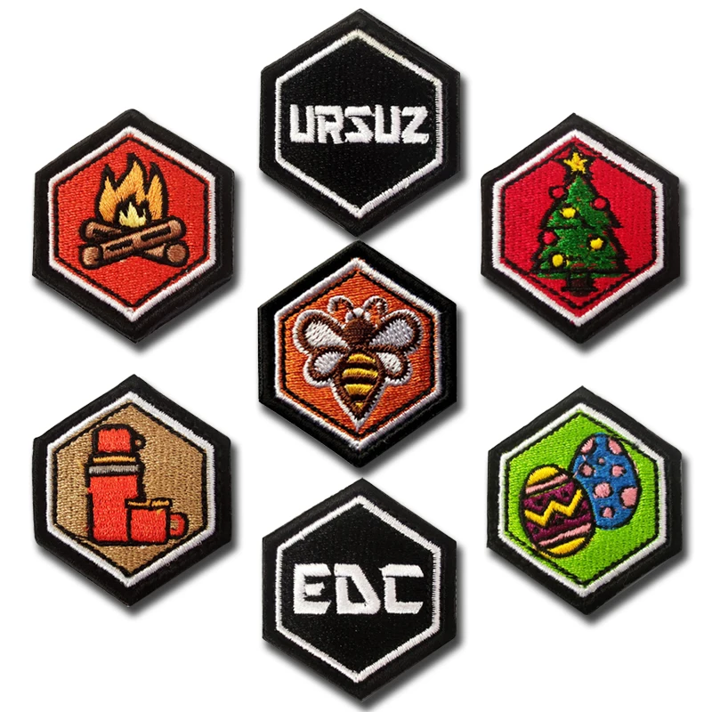 

Новые нашивки для вышивки, шестигранные значки, эмблема, аксессуар, петля-обруч, тактическая нашивка в виде пчелы, аксессуары для одежды «сд...