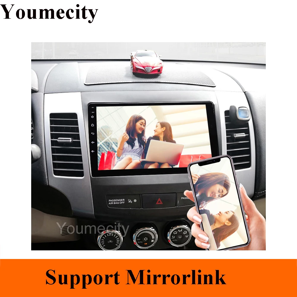 9 дюймов Android 9,0 Восьмиядерный 2 грамма 32 ГРОМ автомобильный dvd-плеер для Mitsubishi Outlander 2006-2013 радио gps Навигация BT wifi Навител