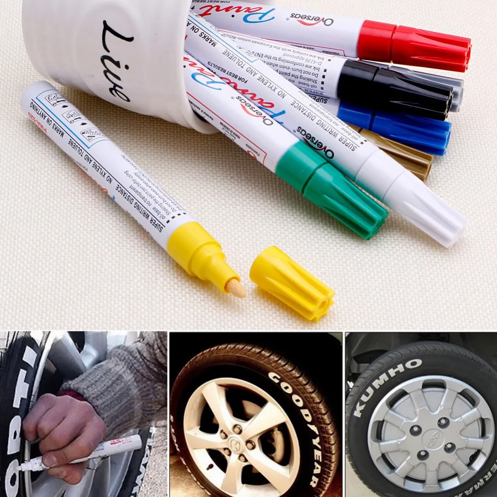 8 цветов водонепроницаемая ручка автомобильные шины протекторы Перманентный