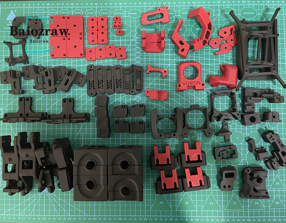 baiozraw 3d printer e sun filament abs print all kits for voron 2 4 3d printer diy frame plastic parts free global shipping