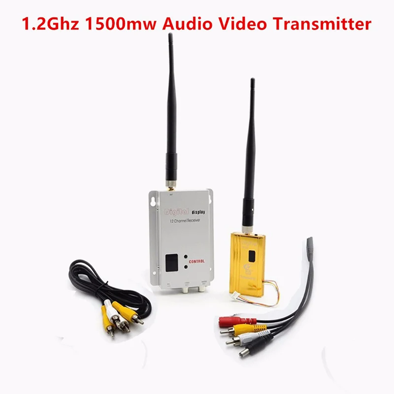 1.2Ghz 1.5W Wireless Audio Video Transmitter Receiver Digital Display 1500mW 8CH 12CH DC 12V For Quadcopter | Игрушки и хобби