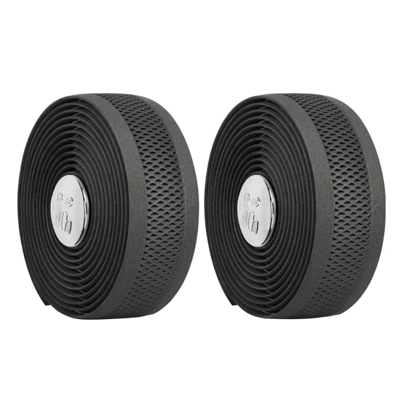 

Ленты для руля дорожного велосипеда, Нескользящая лента для руля велосипеда, Эва, черные ленты для ручки велосипеда, 2 рулона с заглушками