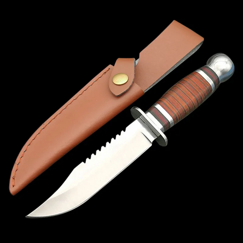 Mengoing фиксированное лезвие охотничья деревянная ручка ножа на открытом воздухе