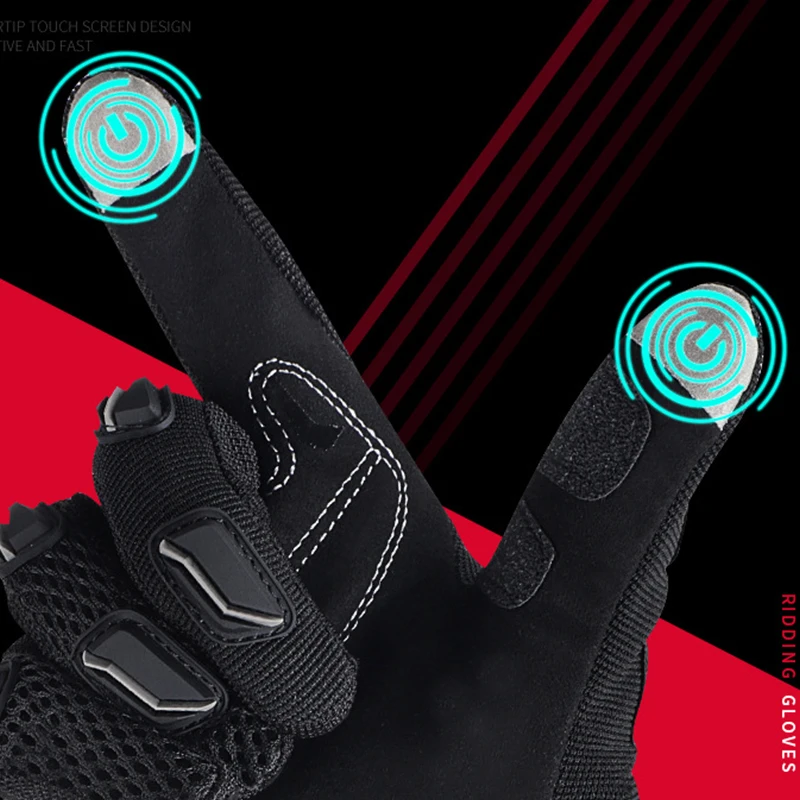Перчатки для езды на мотоцикле велосипеде тонкие дышащие сенсорных экранов