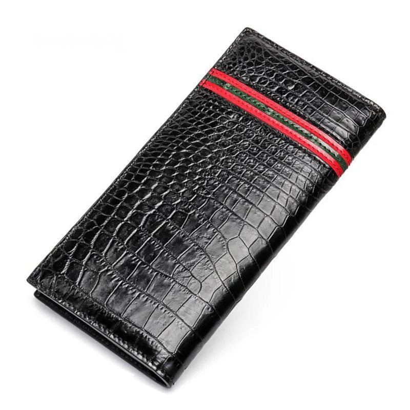 

Crocodile Leather Women Card Wallets Pocket Bag Suit Head Belly Men's Designer Long Carteira Masculina Cartera Monederos Mujer