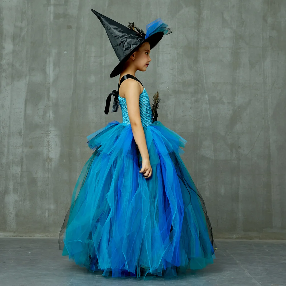 Детское платье-пачка с шапкой в виде духа павлина |