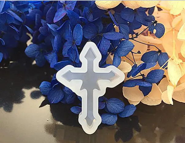 Новинка 1 шт. крест Форма Подвески ремесла Сделай Сам прозрачный УФ Смола жидкого