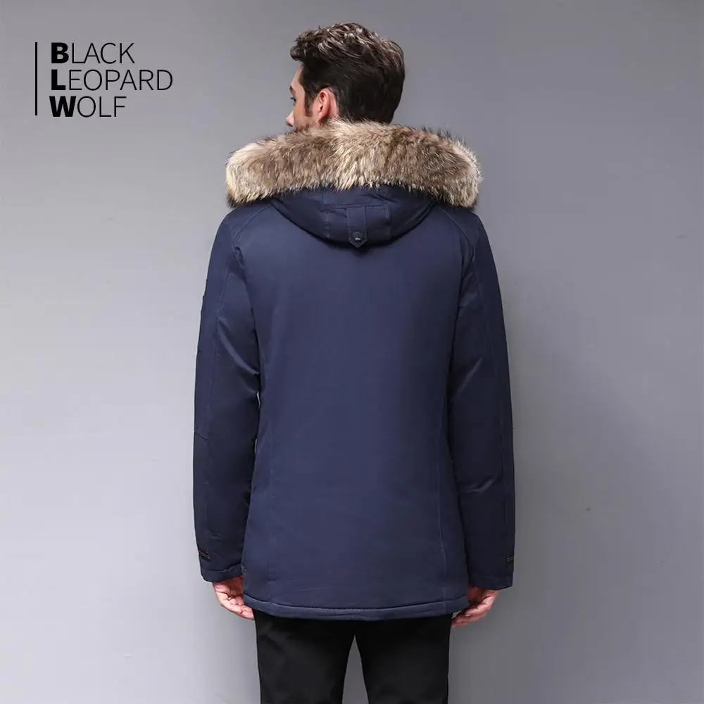 Blackleopardwolf 2019 Зимний мужской пуховик мужская парка толстое теплое пальто