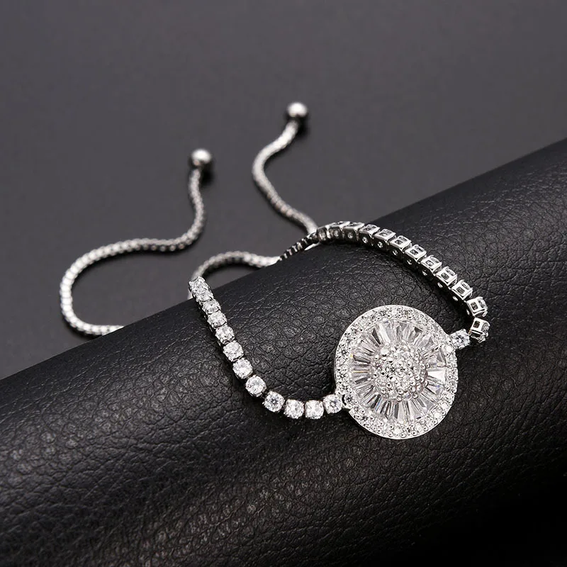 Браслет VIMIO для женщин Подсолнух циркониевый браслет модные ювелирные изделия на