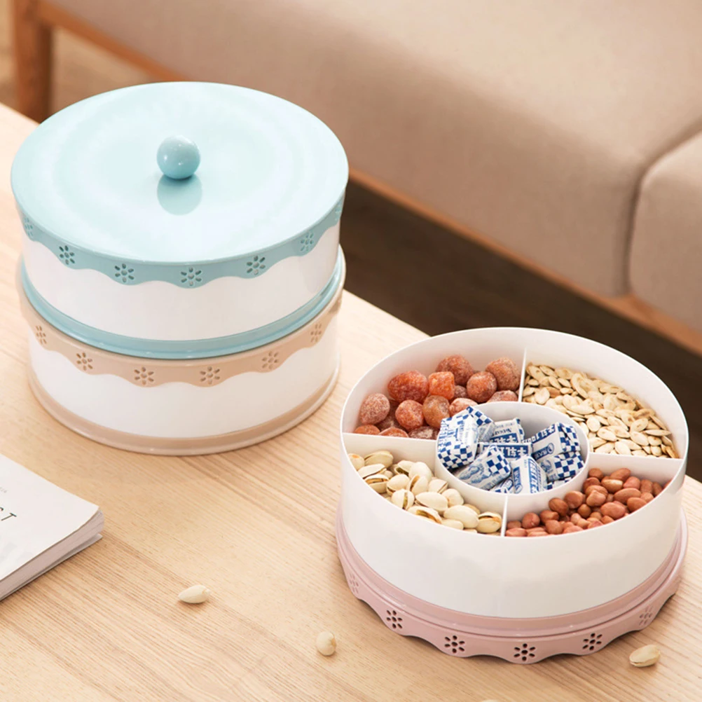 1 шт. круглый полый разделенный тарелка сухофрукты еда Закуски Лоток пластиковые