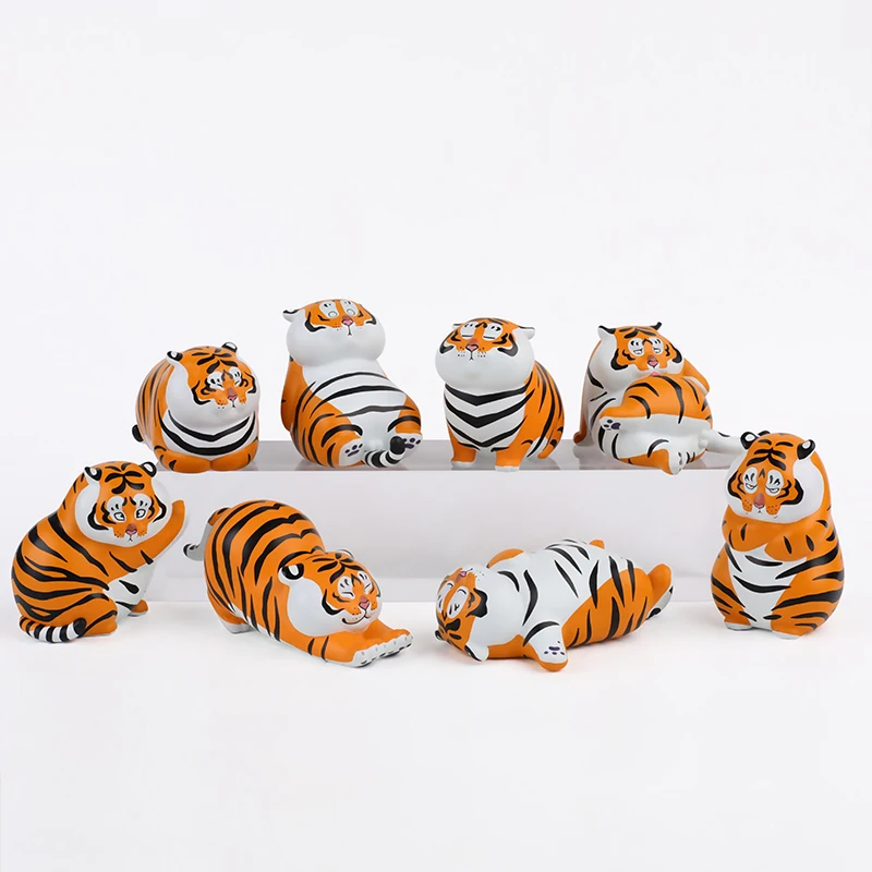 

Original Anime Blind Box Toys Fat Tiger Series Cute Guess Bag Action Figure Kawaii Desktop Model Doll Girlfriend Gift Collection