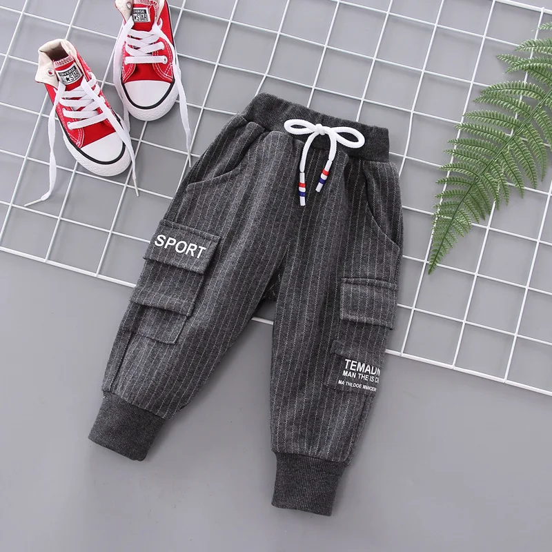 LX tiaowen Gray Осенняя детская модная одежда для мальчиков и девочек детские спортивные штаны для отдыха из чистого хлопка детские брюки детские повседневные спортивные штаны - Цвет: LX tiaowen Gray