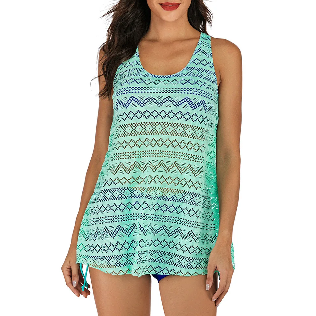 Бикини 2021 женские Танкини большого размера с принтом купальник пляжная одежда