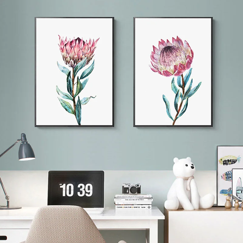 Nordic домашнее украшение красочный Завод холст живописи цветок плакат и печать