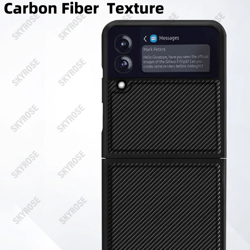 flip 3 shockproof capa for samsung galaxy z flip 3 case carbon fiber leather protective cover for samsung z flip 3 5g phone case free global shipping