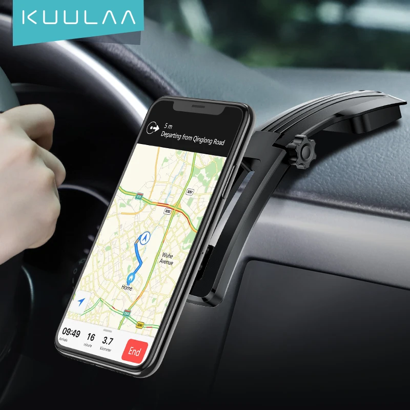 Магнитный автомобильный держатель для телефона KUULAA iPhone Samsung складной приборной