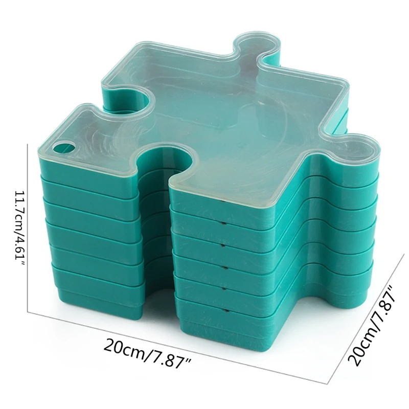 

6Pcs Puzzle Plate Stacking Trays for Sorting Puzzle Hold Capacity Up to 1000pcs Puzzle Room Game Jigsaw Storage Tray