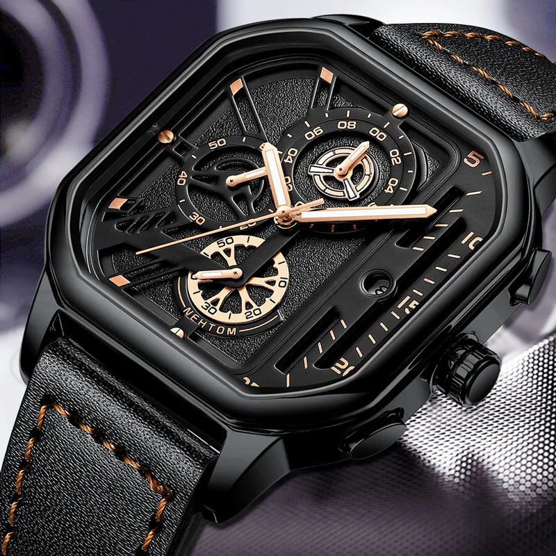 

OIMG Men's Watch High-end Belt Men's Watch Luminous Waterproof Business Smart Watch