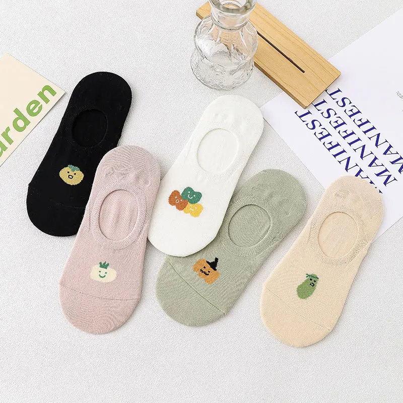 

Spring and summer new female socks invisible cartoon vegetable socks Japanese trend student socks