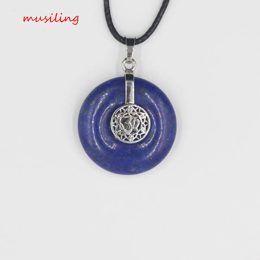 Колье с круглым аметистом и кристаллом кварца номер 3 D подвеска Маятник из