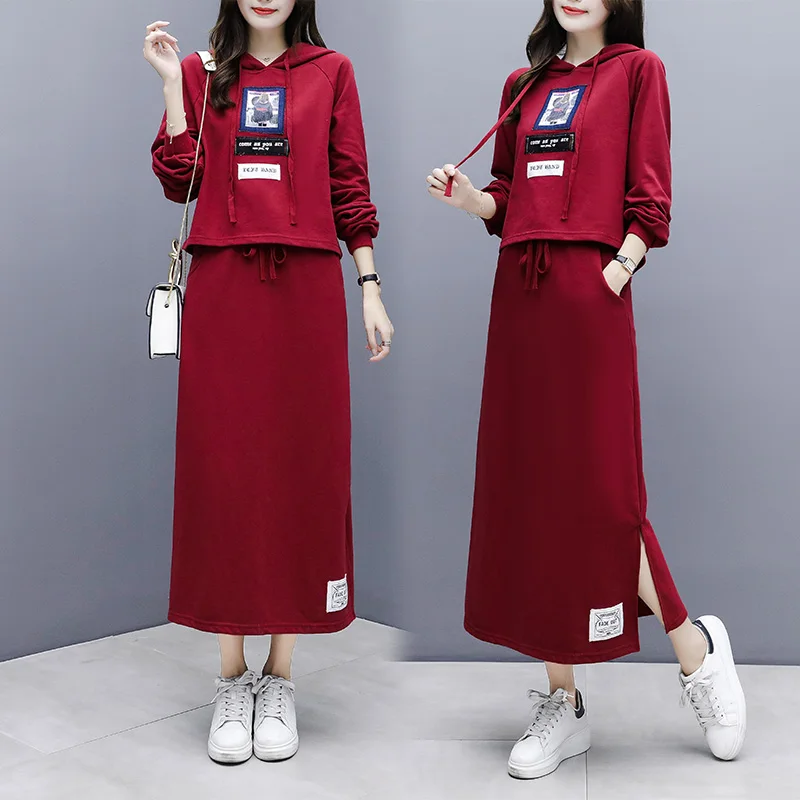 Женский спортивный костюм 2019 комплект с капюшоном буквенным принтом женский из 2