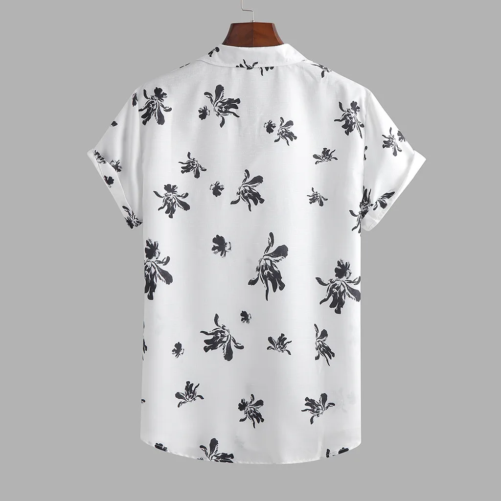 Burst Men's Ethnic Print Top Short Sleeve Shirt Mens Abstract Style Summer Loose Casual Shirts 3.30 | Спорт и развлечения