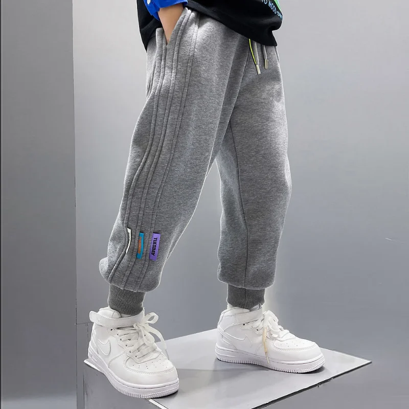 

Осенние детские леггинсы для мальчиков, повседневные свободные брюки, детские штаны для малышей, однотонные спортивные брюки для новорожде...