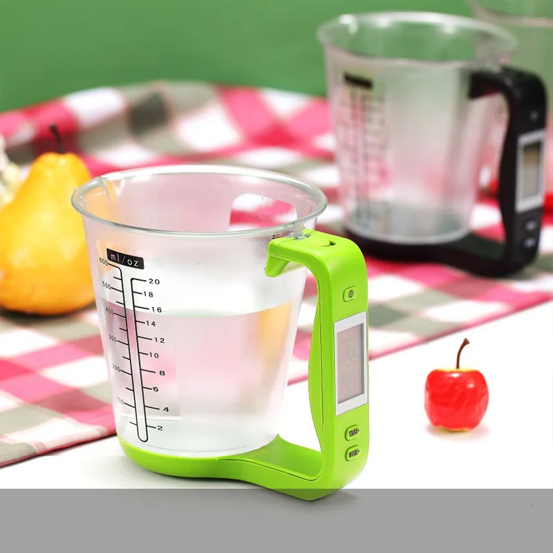 

2021 New Electronic Measuring Cup Kitchen Scales Digital Beaker Host Weigh Temperature Measurement Cups With LCD Display