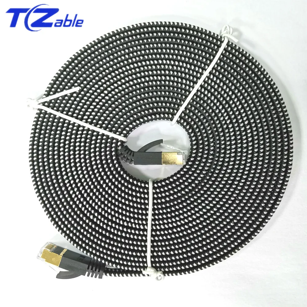 Сетевой кабель Cat7 SSTP RJ45 10 Гбит/с Ethernet RJ 45 Lan плоский патч корд для модема