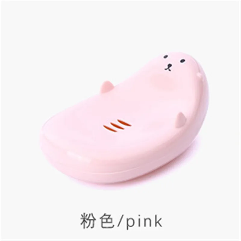 C pink Мыльница на присоске, настенная подвесная мыльница, держатель, дырокол, мыльница, подставка для мыла, бытовая, креативная, слив воды, портативное всасывающее мыло B - Цвет: C pink