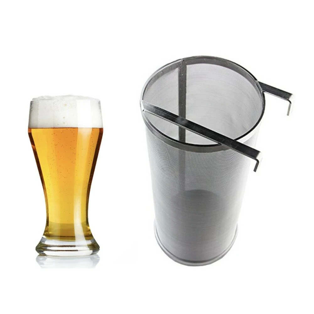 

300 Micron Stainless Steel Brew Filter Hop Spider Mesh Beer Home Cartridge With Double Hook