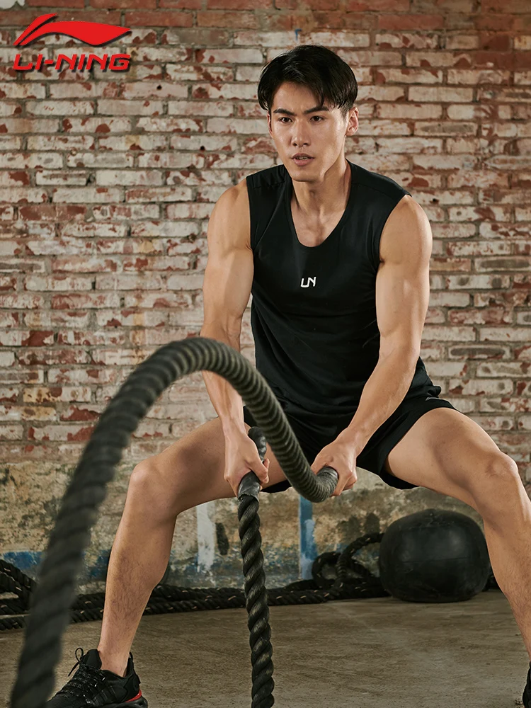 

Мужская Спортивная Футболка Li Ning, быстросохнущая майка без рукавов для баскетбола, тренировок, фитнеса и баскетбола